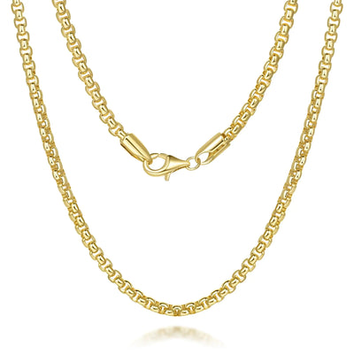 14k gold box chain necklace