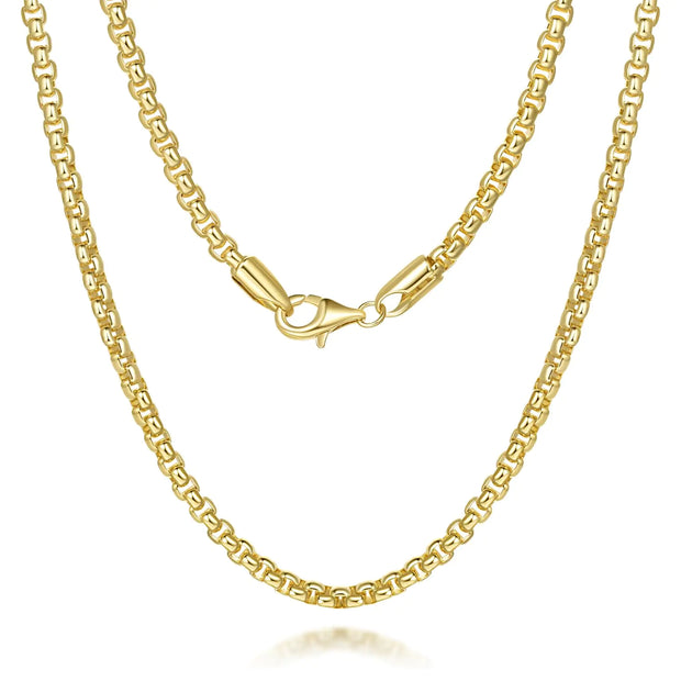 14k gold box chain necklace