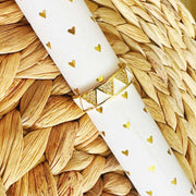 geometric Cleo ring gold