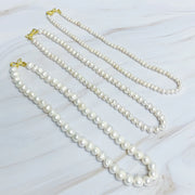 Clover Clasp Genuine Pearl Necklace