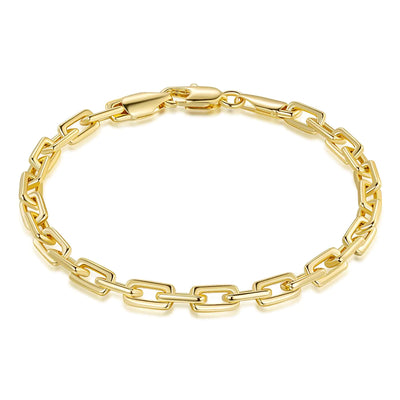14K Gold Paperclip Bracelet