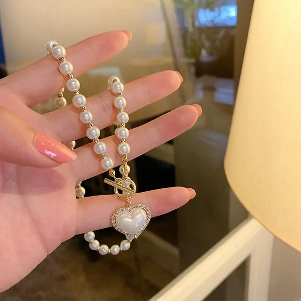 Elegant Pearl Necklace Set