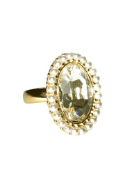 luxury gold cocktail ring