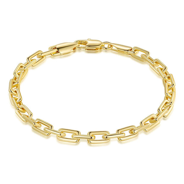 14K Gold Paperclip Bracelet