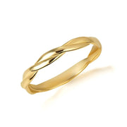 gold rope twist stackable ring