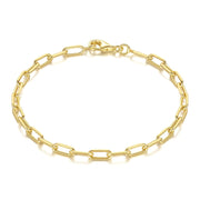 14k gold paperclip bracelet