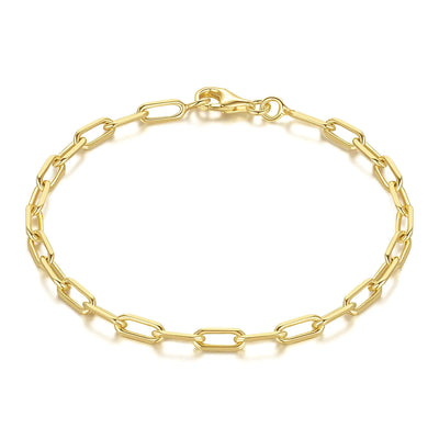 14k gold paperclip bracelet