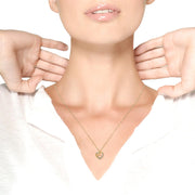 Ribbon & Heart Pendant Necklace